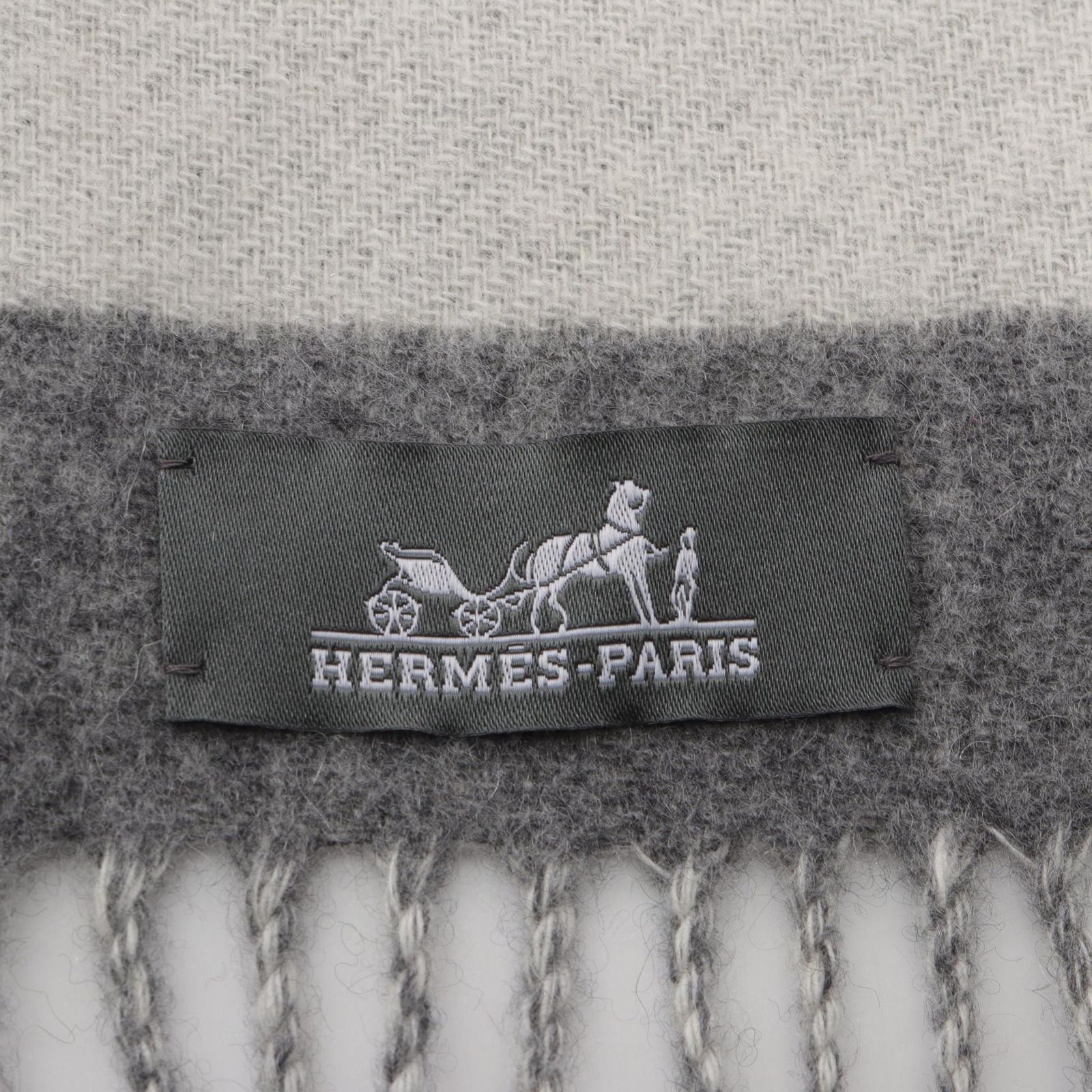 エルメス HERMES マフラー ラブストーリー グレー その他 カシミア