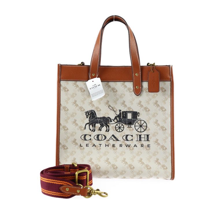 コーチ　フィールドトート 40 ウィズホースアンド キャリッジ ブラウンブラック 公式】COACH – コーチ | フィールド トート 40 ウィズ ホース