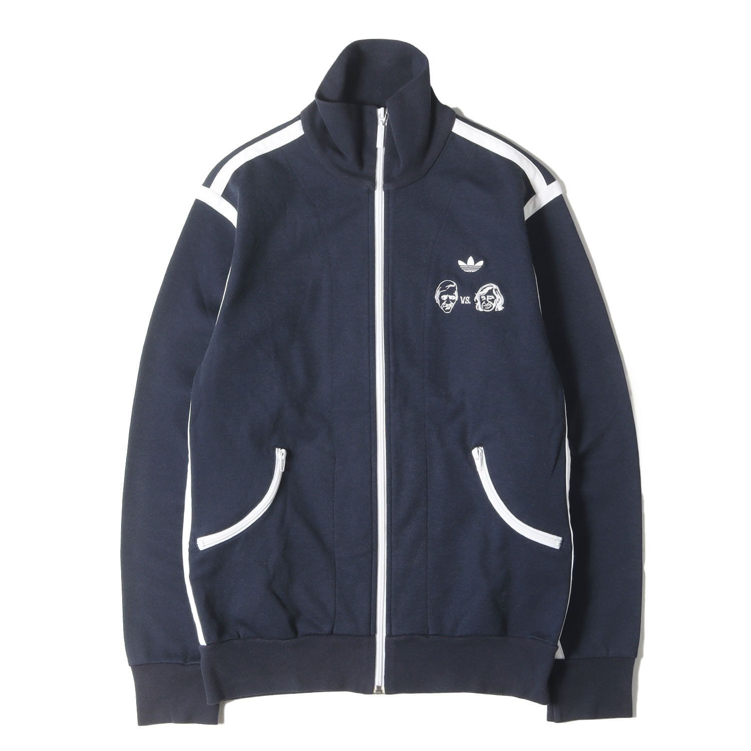 adidas アディダス　コットン　トラックジャケット　ネイビー　Mサイズ 未使用品 アディダスオリジナルス adidas originals タグ付き