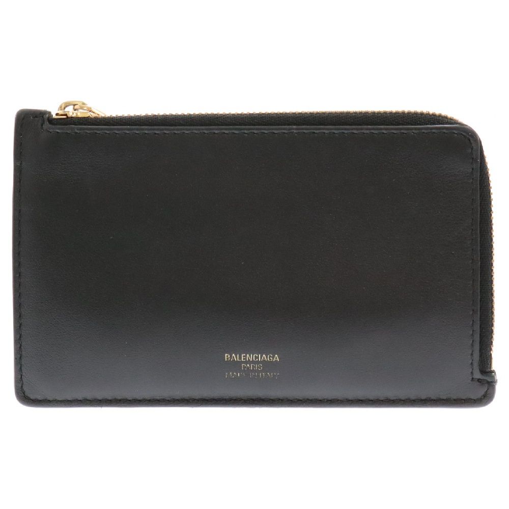 BALENCIAGA バレンシアガ レザー フラグメント カードケース 小銭入れ ブラック 736734 BALENCIAGA (バレンシアガ) レザー フラグメント カードケース 小銭
