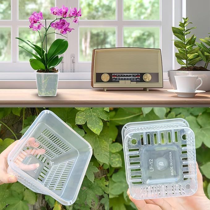 植え替え用オーキッドポット育苗ポット オーキッドポット 穴付き