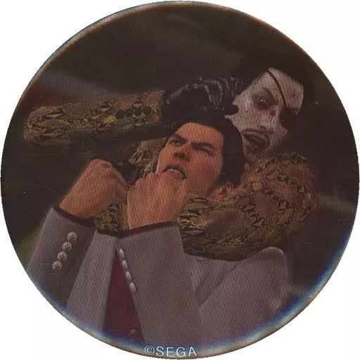 中古】バッジ・ピンズ 真島吾朗＆桐生一馬(14.首絞め) どこでも真島 缶