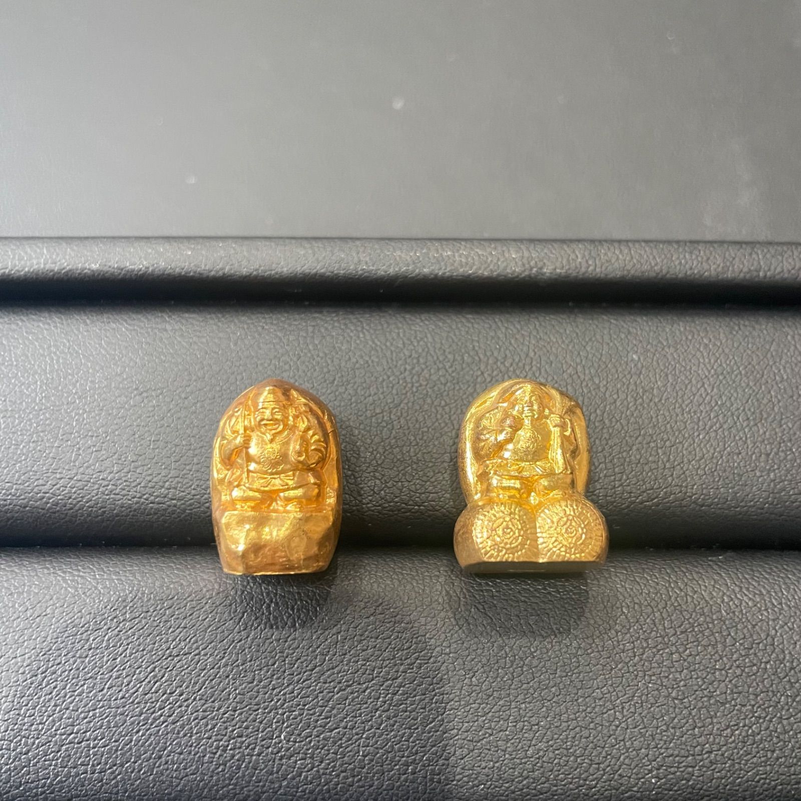 七福神 恵比寿 & 大黒天 置物 2個セット 造幣局刻印 開運 縁起物　小 七福神(恵比寿/大黒天)の置物×2個 GP 造幣局 泉友会製 刻印 開運