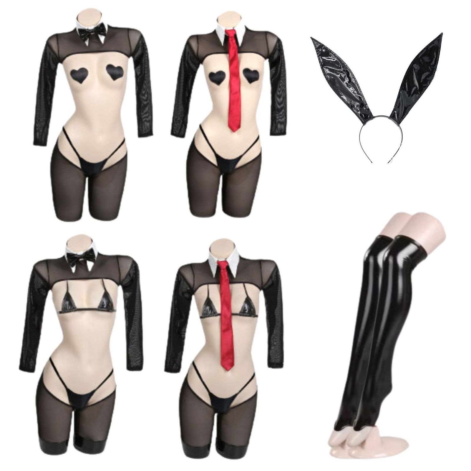 エロ　コスチューム　バニー 新品】得体社 黒逆バニーガールスーツ セクシーコス (サイズ選択可能)（MORApink] 逆バニー スーツ バニー ガール エナメル コスプレ  セクシー うさぎ ランジェリー コスチューム L サイズ ブラック ウサギ 豪華 セット PU ボディコン ハイレグ レオタード うさ耳 衣装 ...