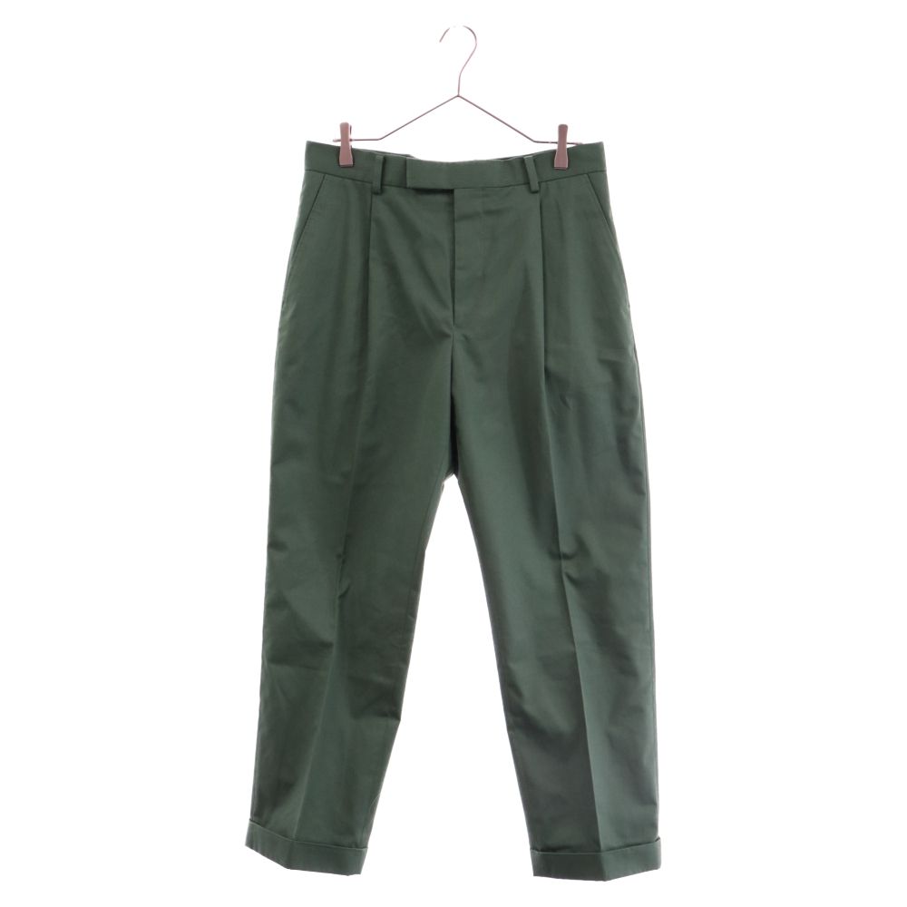 WACKO MARIA (ワコマリア) 22AW PLEATED TROUSERS TYPE-1 T/Cトラウザー スラックス パンツ グリーン  22FWE-WMP-TR01 - メルカリ