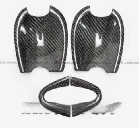 マツダMX-5 ND オープンカー ハードトップ改造 汎用外部ドアハンドルカーボンファイバー装飾ステッカー