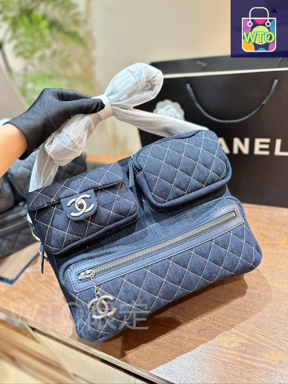 良品シャネルデニムバッグ 楽天市場】【中古】CHANEL（シャネル）A31575 ラグジュアリー