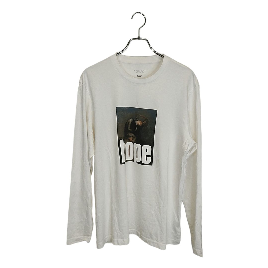 OAMC オーエーエムシー Edition hope ロゴ 長袖 Tシャツ M ホワイト 