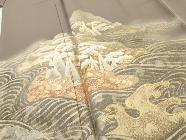 平和屋着物□豪華色留袖 絵巻花松文 暈し染め 金銀彩 正絹