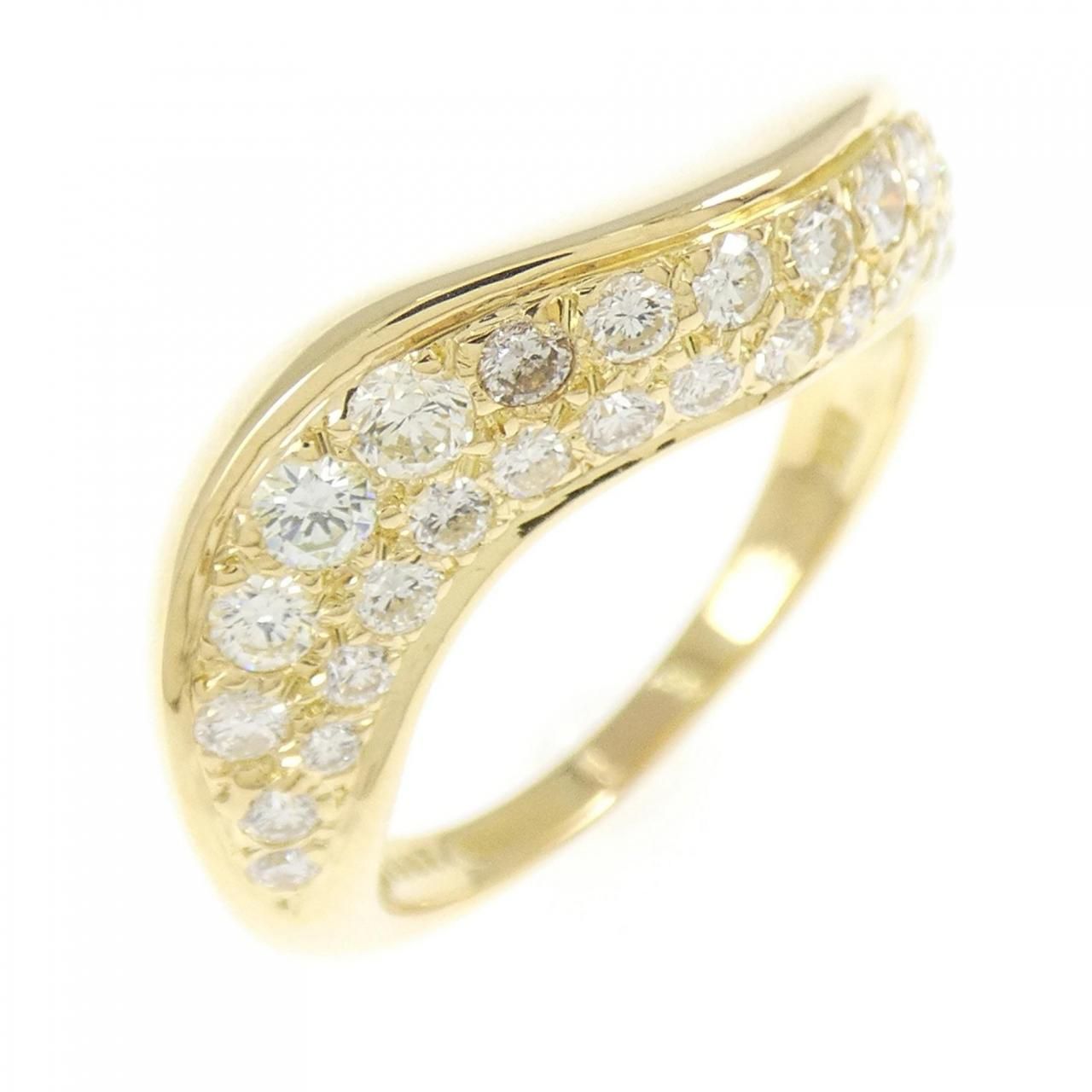 18KYG ダイヤモンド リング 0.72CT