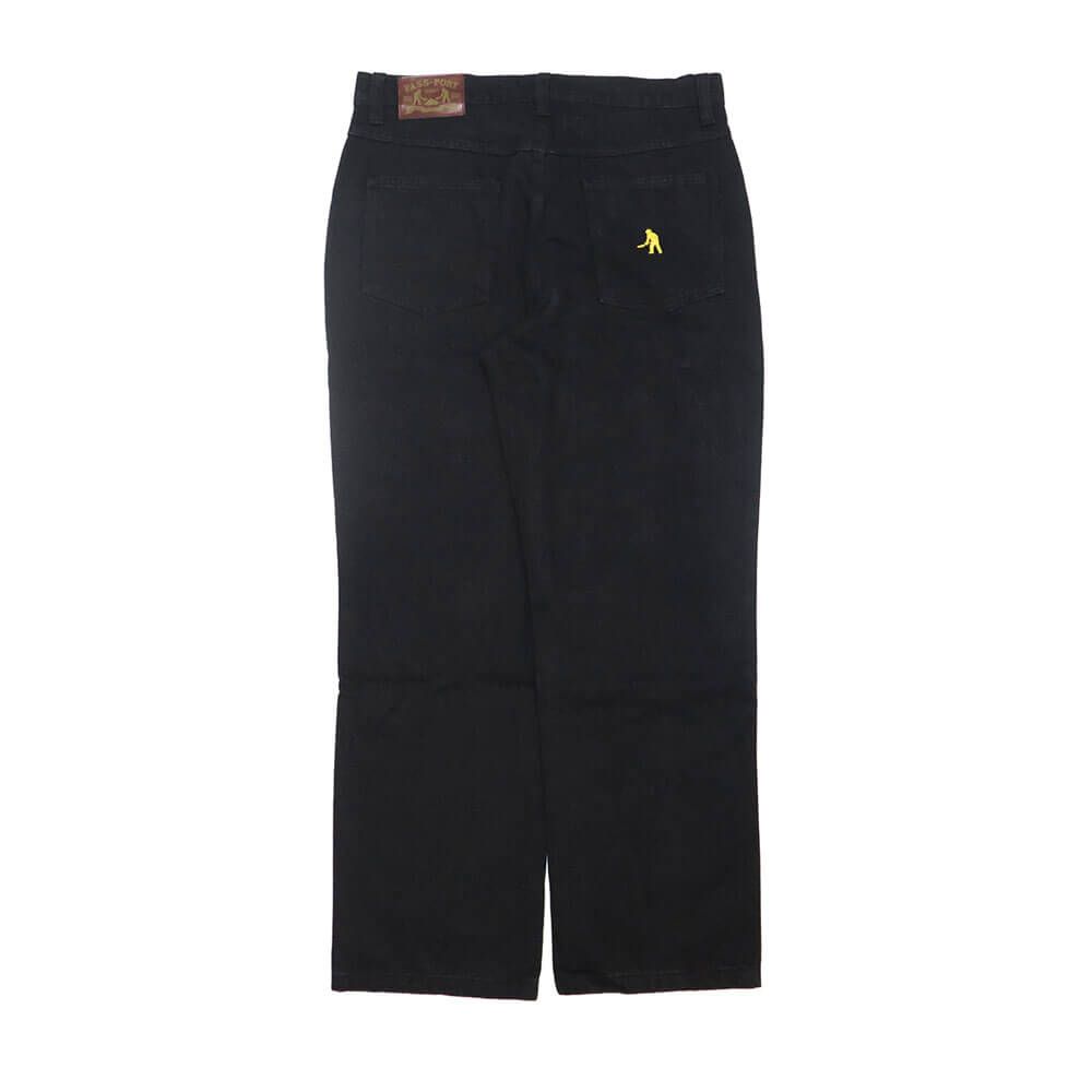 PASS-PORT ブラックデニム 30 希少】Passport デニム brown black 30