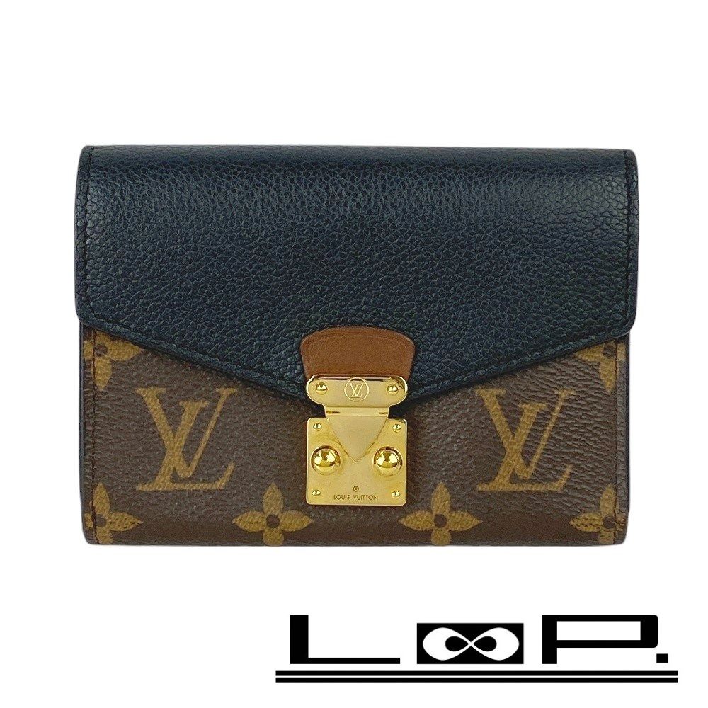 ■中古■　ルイヴィトン ポルトフォイユ パラス コンパクト 二つ折り財布 モノグラム ノワール M67479 【190766】 □中古□ ルイヴィトン ポルトフォイユ パラス コンパクト 二つ折り