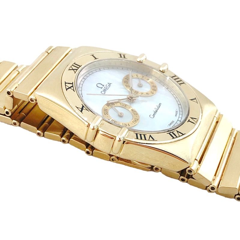 オメガ OMEGA コンステレーション ホワイトシェル 396.1071 K18イエローゴールド 750YG×ホワイトシェル クオーツ レディース 腕時計