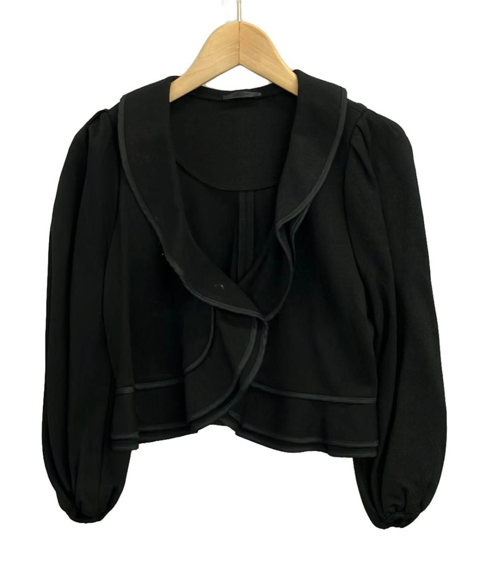 トゥービーシック 総柄 ニット ノーカラージャケット 2 ネイビー TO BE CHIC レディース トゥービーシック 総柄 ニット ノーカラージャケット 2 ネイビー TO BE