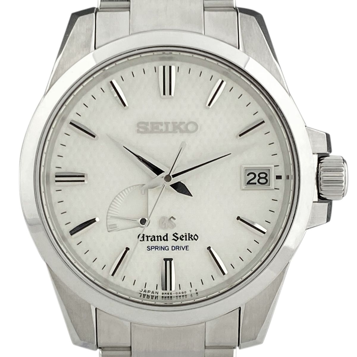 セイコー SEIKO グランドセイコー パワーリザーブ SBGA025/9R65-0AG1 腕時計 SS スプリングドライブ ホワイト メンズ 【中古】