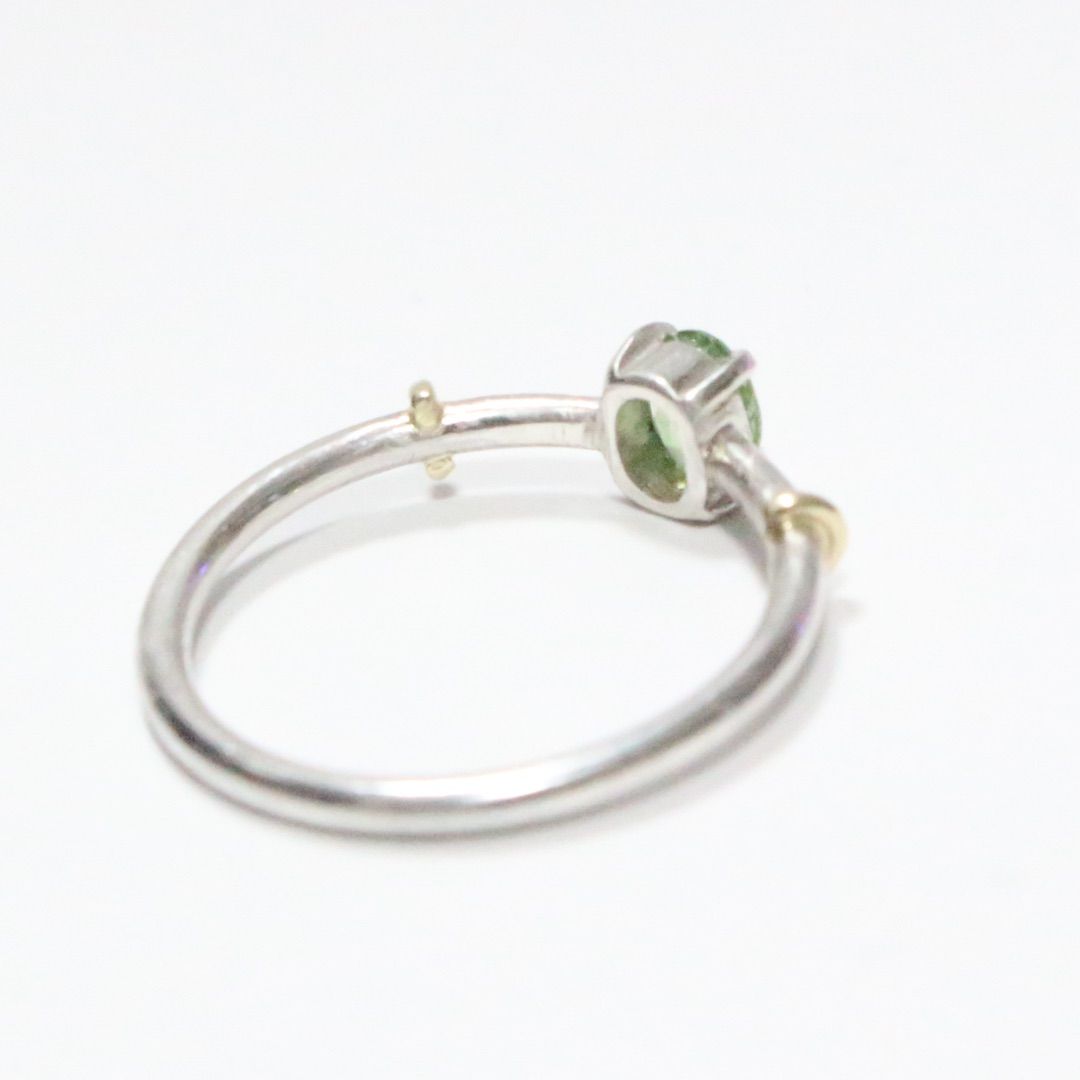 テリ艶⭐︎ナミビア産デマントイドガーネットのK10小ワッカシルバー