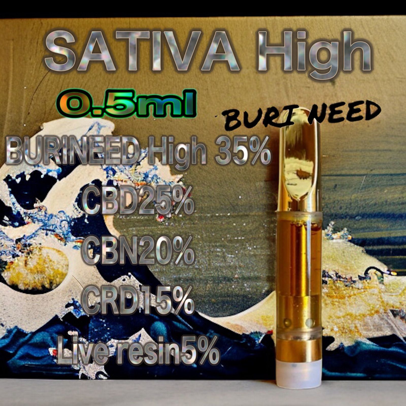 SATIVA High】0.5ml CBD H4CBD CBN CRD CBG CRDP リキッド 天然大麻由来テルペン配合 電子タバコ タバコ  加熱式タバコ 510 airis対応 バッテリー - メルカリ