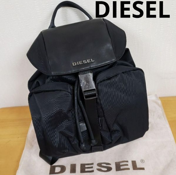 DIESEL ディーゼル レディース フラップトップナイロンリュック 黒 - メルカリ