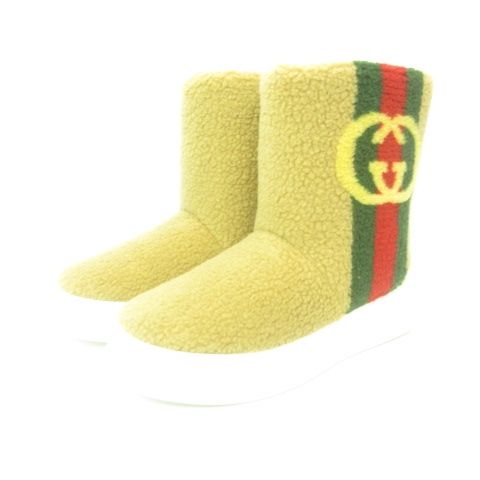 グッチ GUCCI 23SS 721058 Gウェブストライプウールボアブーツ 