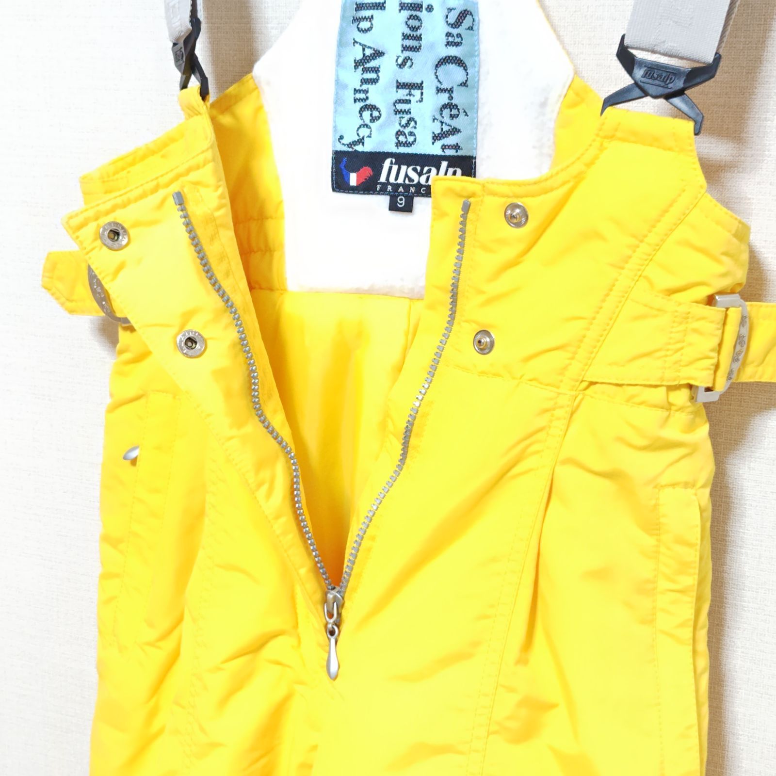 fusalp フザルプ スキーウェア 黄色 上下セット ヴィンテージ 昭和レトロ ビタミンイエロー◎【fusalp】フザルプ スノーウェア ナイロンパンツ