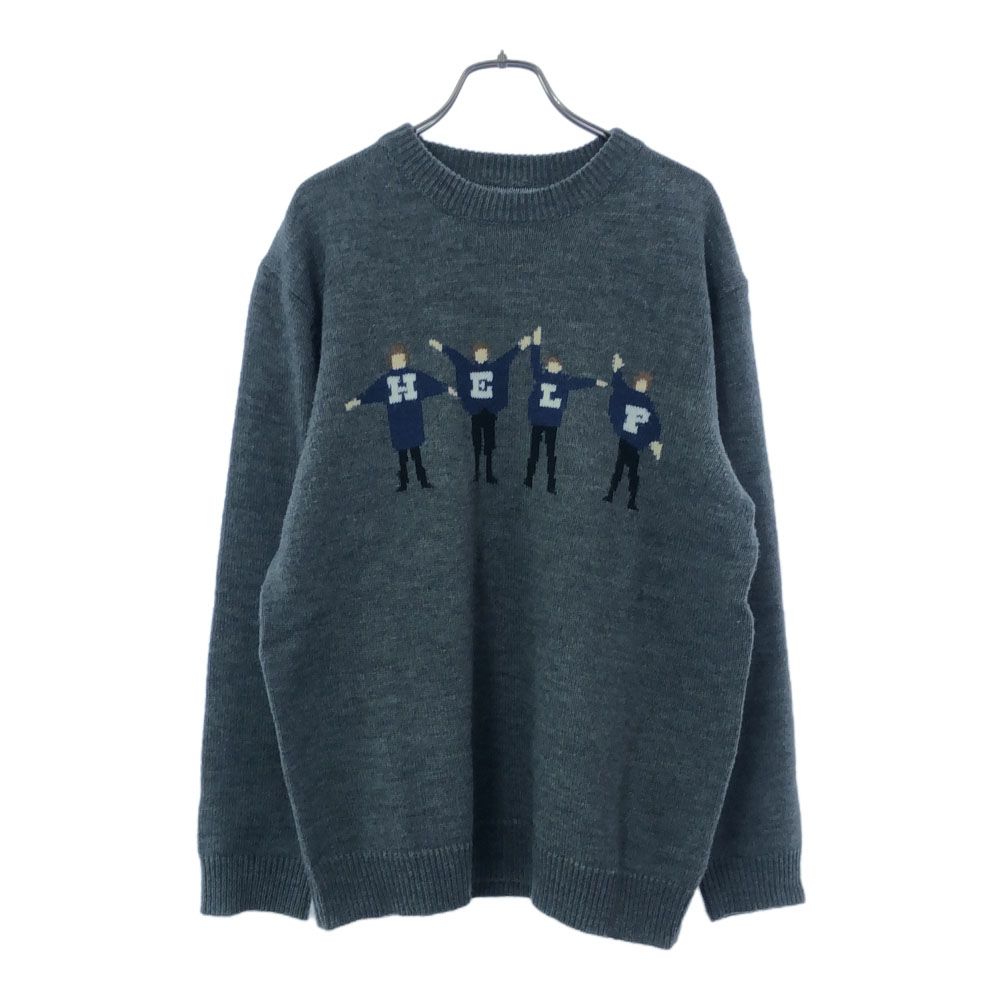 ザビートルズ シップス ウールブレンド HELP 長袖 セーター L グレー THE BEATLES SHIPS JET BLUE ニット メンズ
