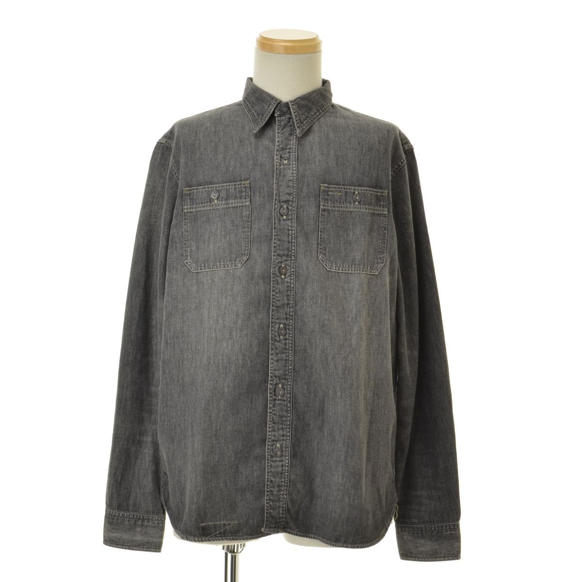 S【RRL / ダブルアールエル】Black Denim Work Shirt ブラックデニム