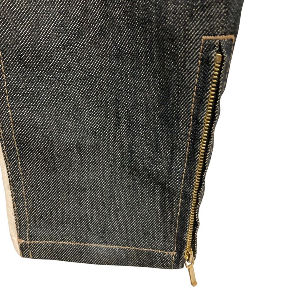 刺繍 アレキサンダー マックィーン クロップドパンツ シルク ウール 38 Alexander McQueen アレキサンダーマックイーン 本人期 シルク側