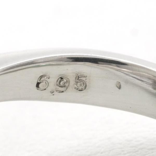 Pt900 リング 指輪 11号 エメラルド 6.95 ダイヤ 0.40 総重量約9.8g