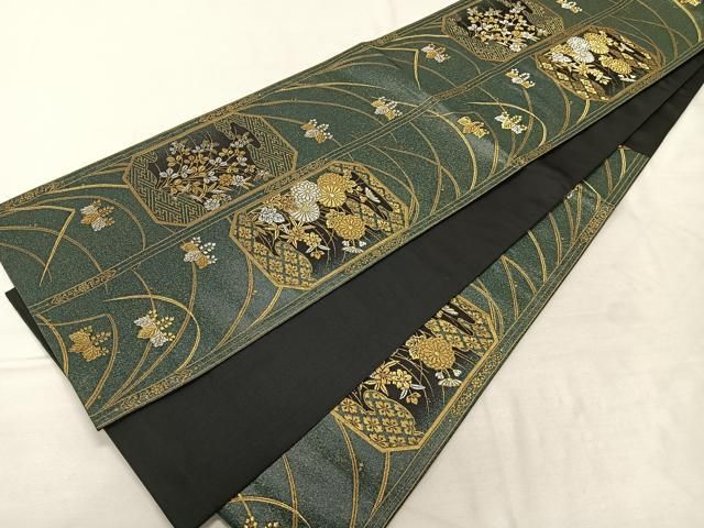 平和屋着物◎六通柄袋帯 格天蒔絵文 本金蒔絵 富舞希箔 正絹