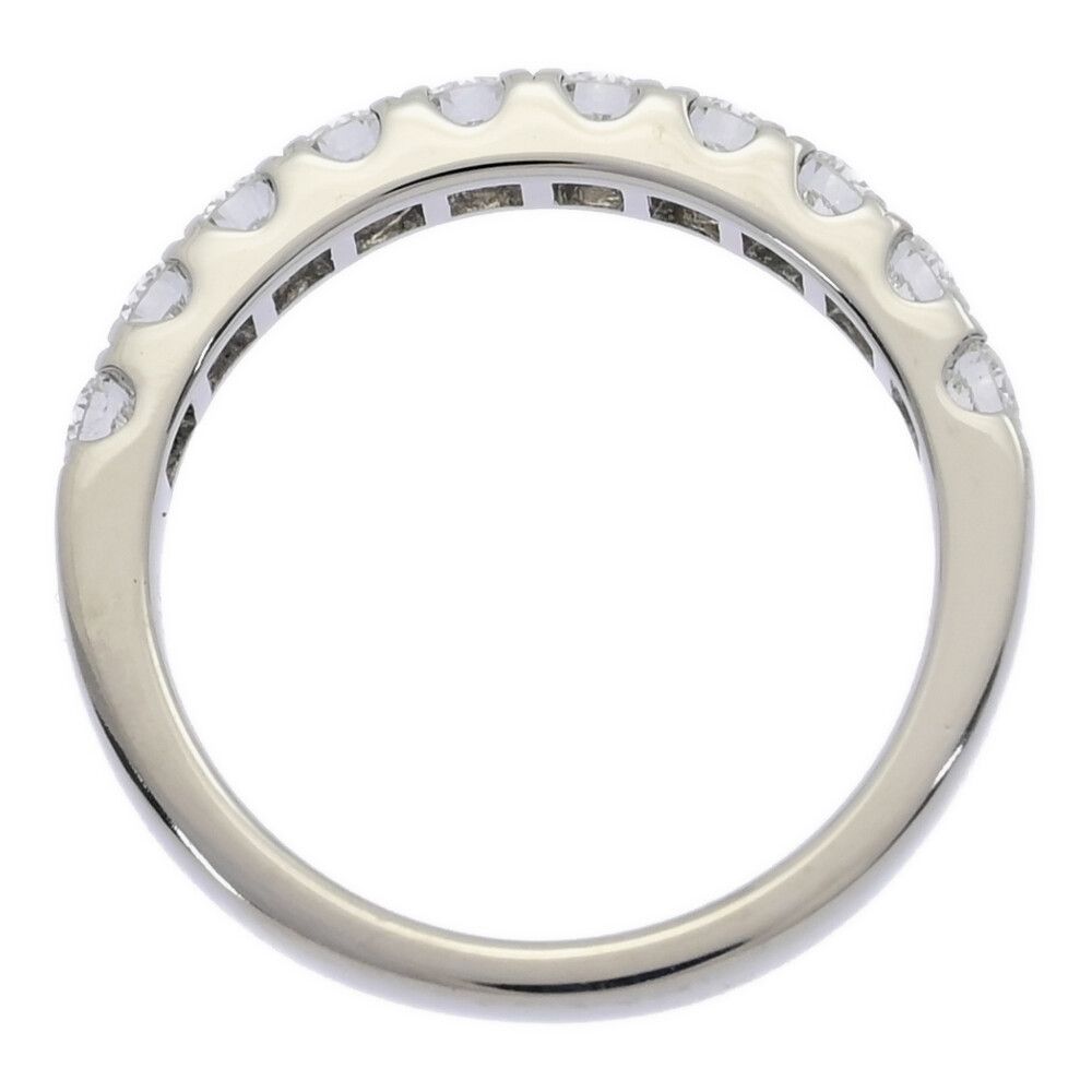 美品 ロイヤル・アッシャー リング PT950 約10号 ダイヤモンド 0.5ct/ROYAL ASSCHER ロイヤルアッシャー ハーフエタニティ 10P