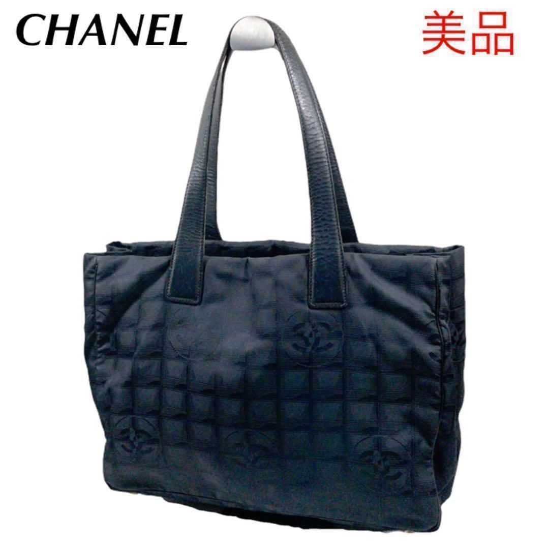 上品 ☆美品☆ CHANELシャネル ニュートラベルライン 水色 MM トート ...