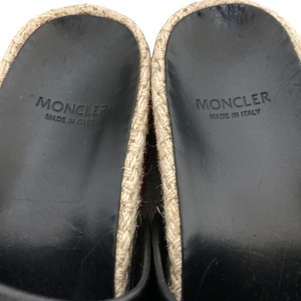 良品 MONCLER モンクレール レザー スライドサンダル 24cm相当