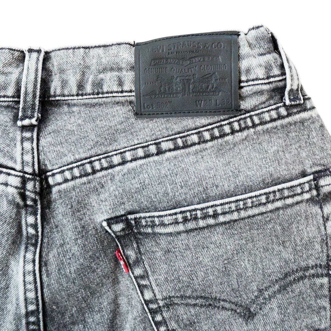 Levis リーバイス ブラックデニム ケミカルウォッシュ 562 W29 - メルカリ