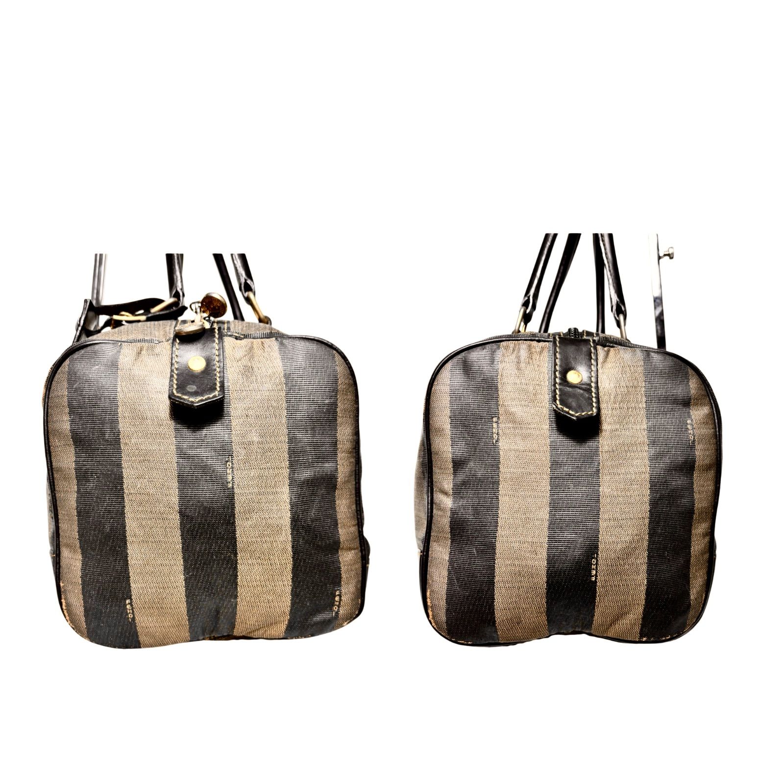 FENDI ボストンバッグ ハンドバッグ ペカン柄 FFロゴ VINTAGE FENDI