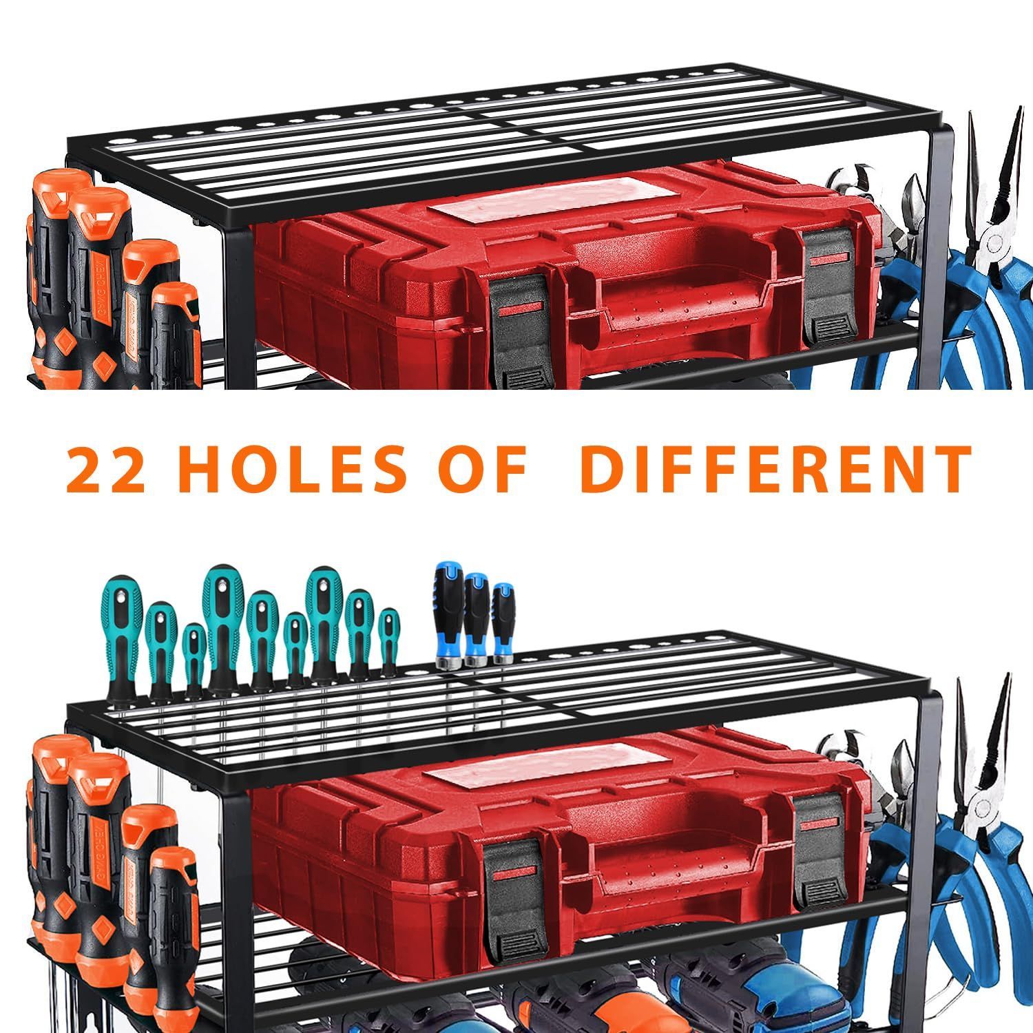 OYE ツールキャビネット 電動ツールドリル用 壁掛けスタイル ツールボックス 3段