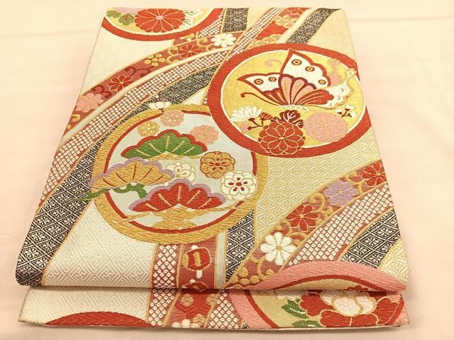 佐賀錦　六通柄袋帯　『渦巻文　惑星』　銀糸　正絹　逸品【E】 佐賀錦 六通柄袋帯 『渦巻文 惑星』 銀糸 正絹 逸品【E】 - メルカリ