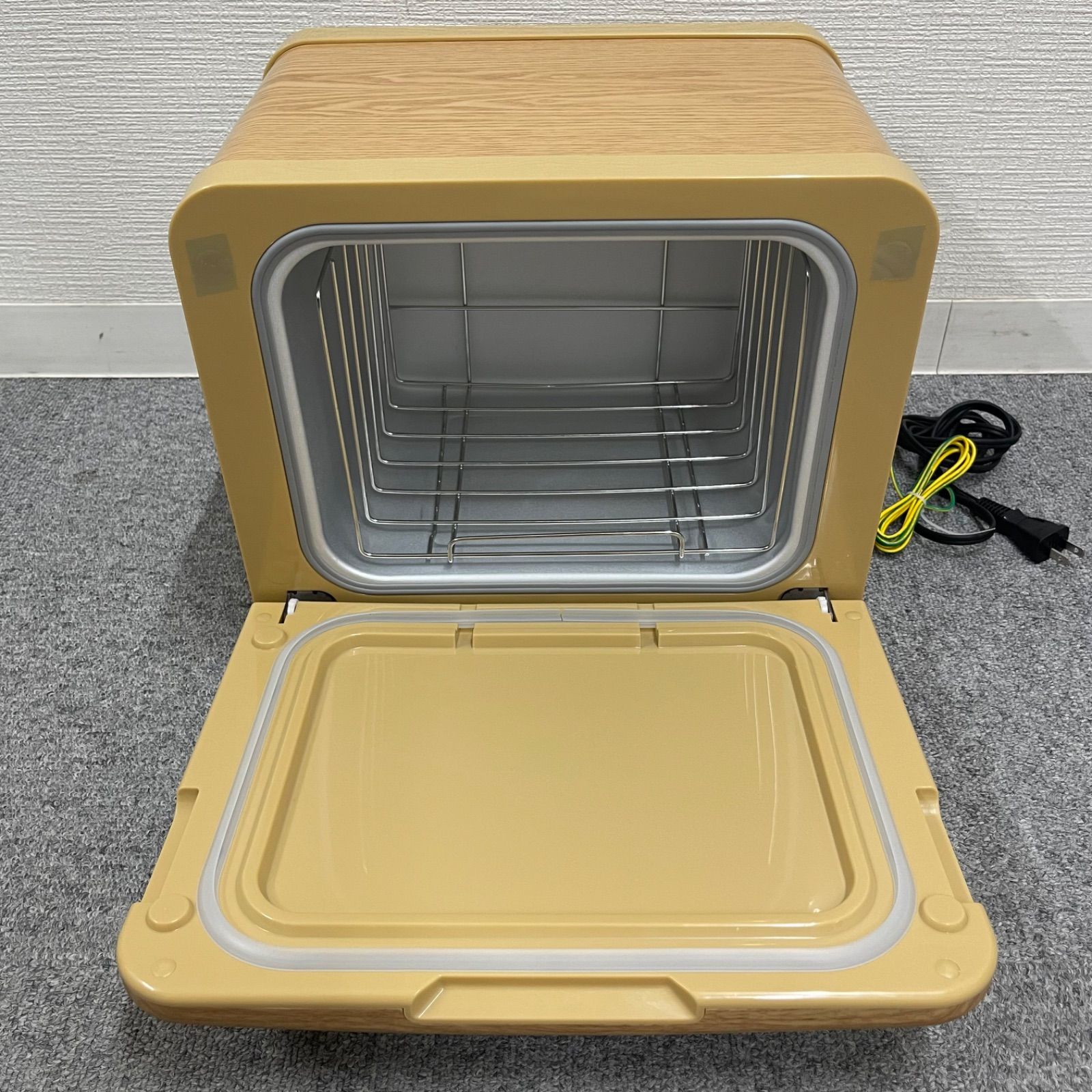 美品 タオルウォーマー C-080 前開き 8L 小型 ホットキャビ 木目調 極