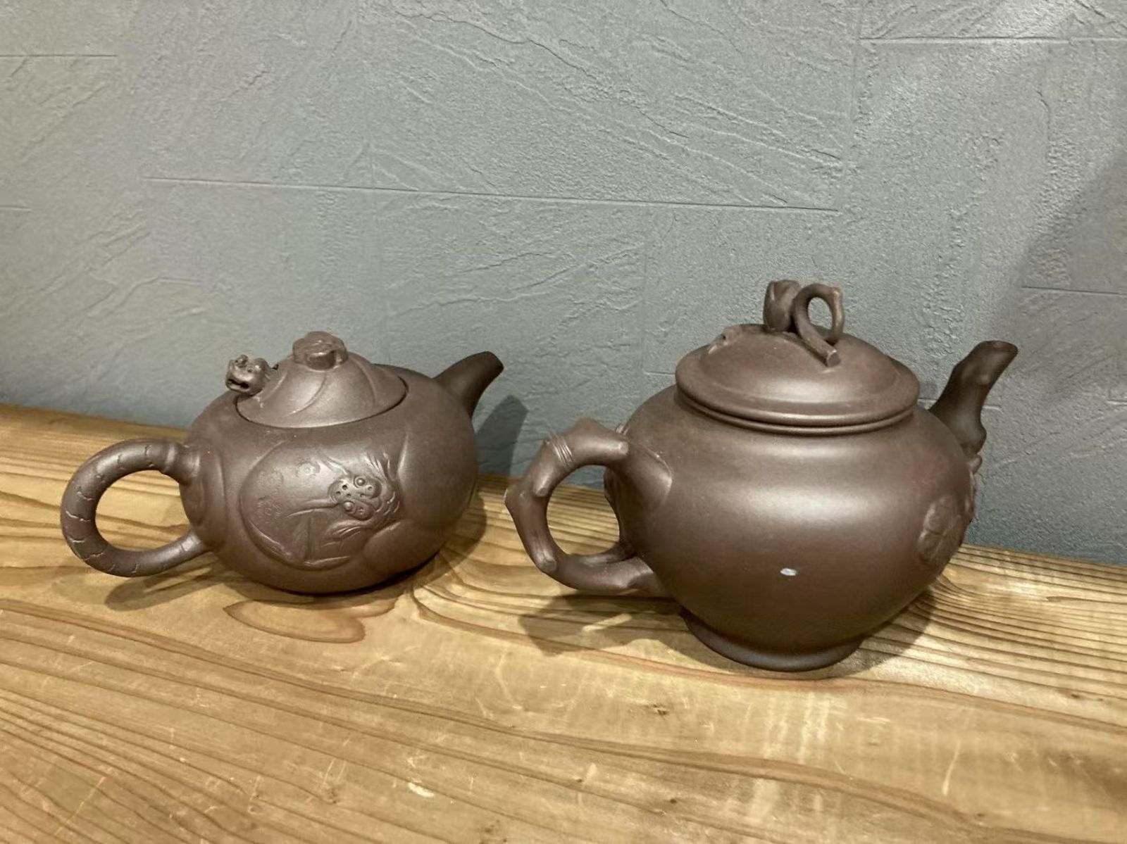 ※中国古美術/朱泥南瓜鼠紋茶壺/(底款有り)他2点/ 菊蕊壺】朱泥筋紋紫砂茶壺– Cha-Tailor Tea Specialist