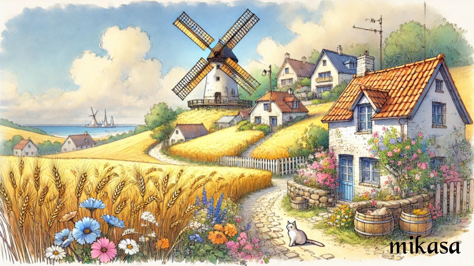 油絵 絵画 【田舎風景】 北安曇の三郷 縦72㎝ 横84㎝ 風景 山 田舎 油彩 油絵
