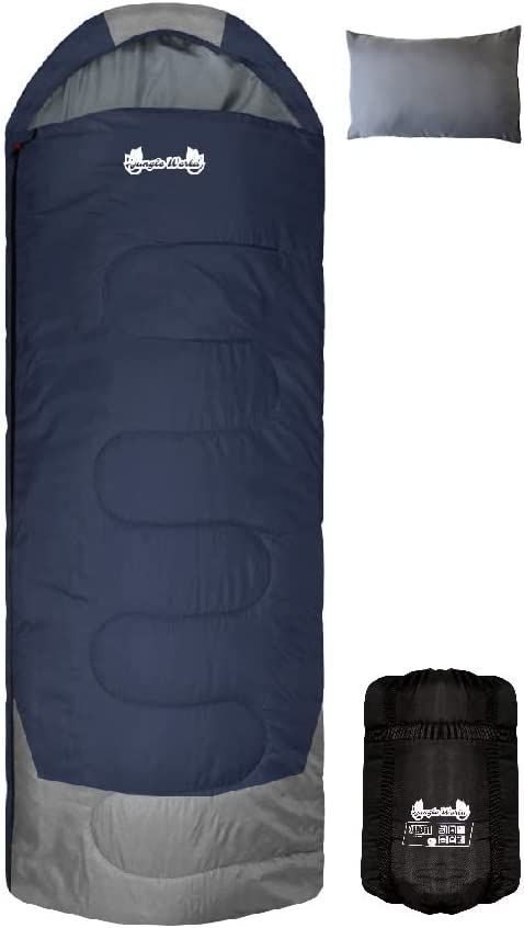 新品 Jungle World 寝袋 シュラフ 枕付き 高機 T 封筒型 コンパクト 冬