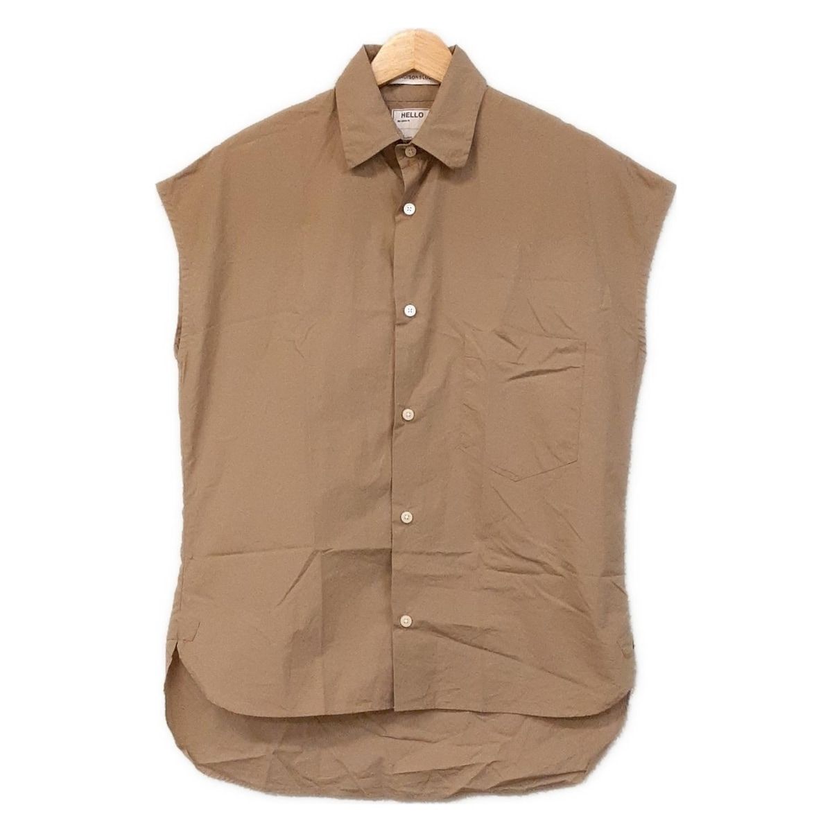 マディソンブルー ハンプトン パールボタンシャツ ベージュ MADISON