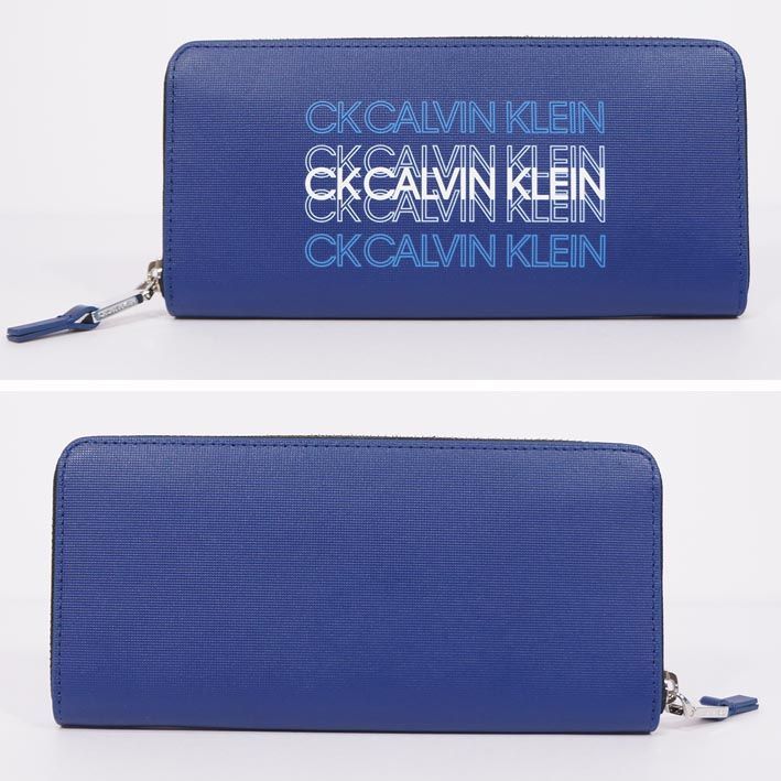 CKカルバンクライン CK CALVIN KLEIN 牛革 ラウンドファスナー 長財布