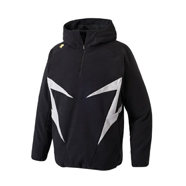 DESCENTE デサント フリースジャケット ブラックxシルバー Mサイズ DBX-2560C BLK | スポーツ スポーツ用品 野球 ベースボール ベースボールウェア トレーニングウェア アウター フリースジャケッ
