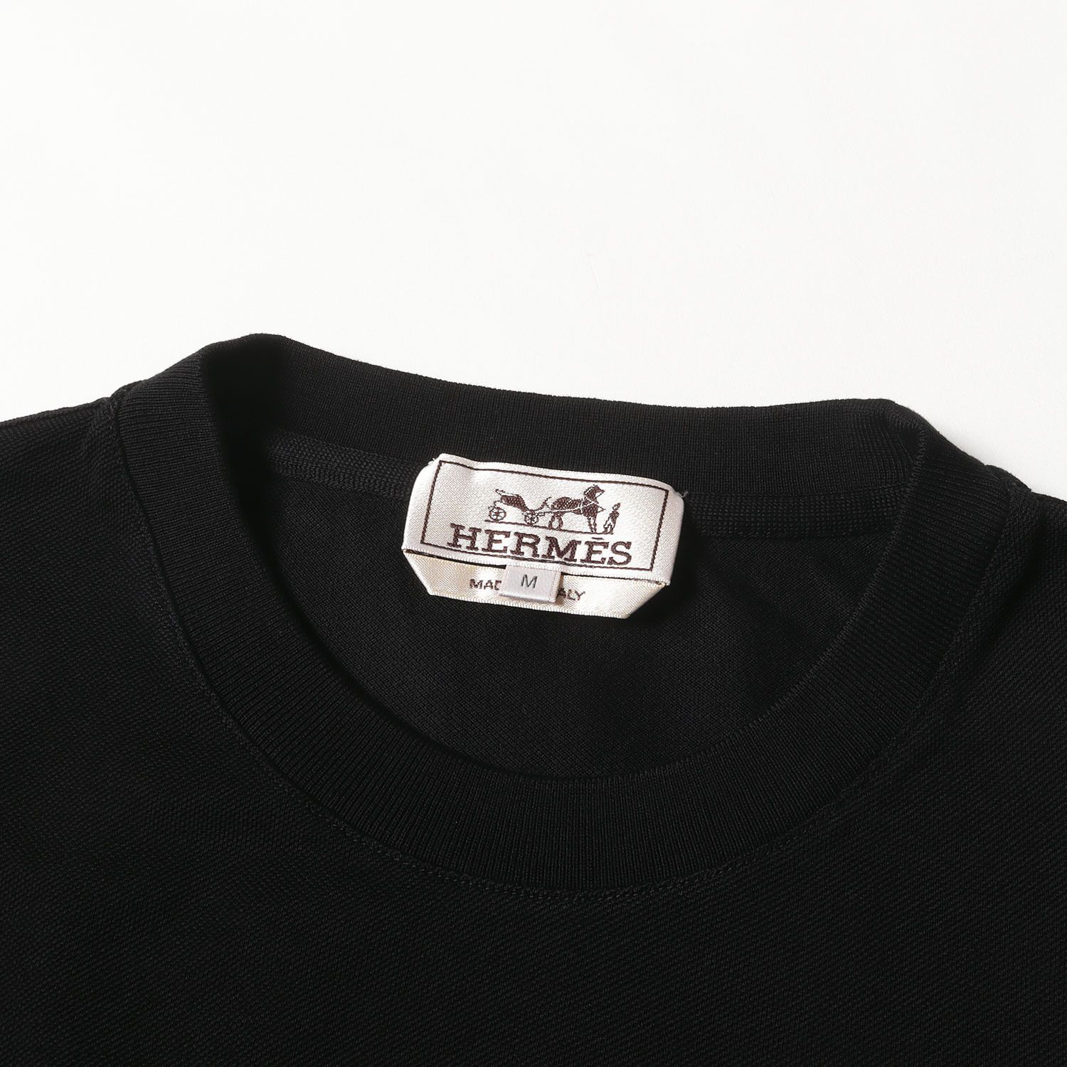 美品】HERMES エルメス Tシャツ サイズ:M / Hロゴ 刺繍 ポケット ピケ 