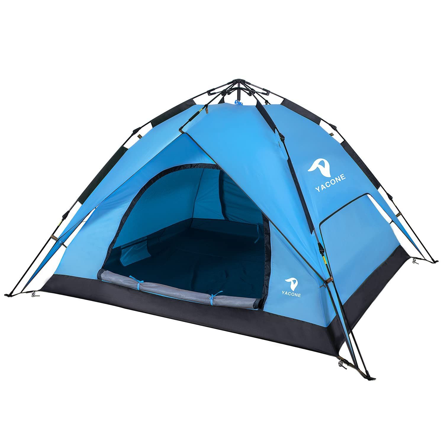 在庫 2WAY 3～4人用 テント 二重層 テント 設営簡単 uvカット加工 ワンタッチ ワンタッチテント キャンプ アウトドア 防風 YACONE 防災用 耐水圧3000mm