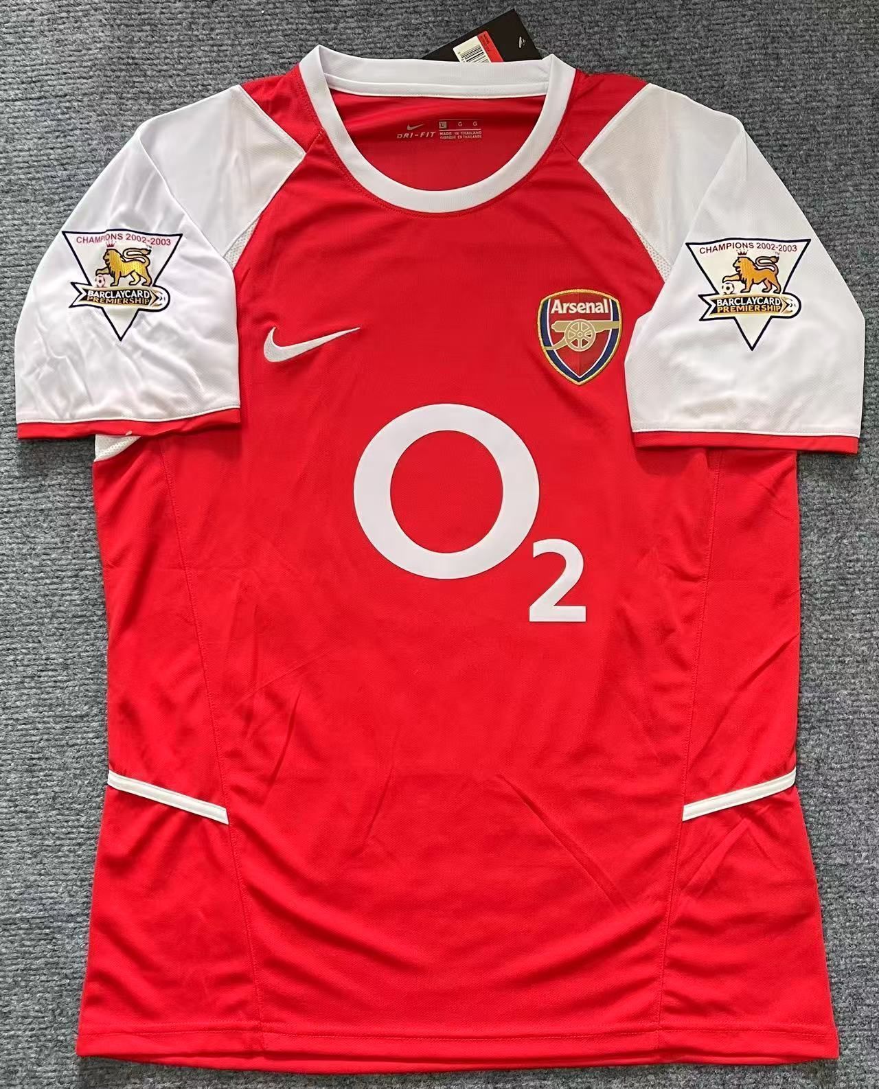 02-03 アーセナル ホーム 14番 ティエリ・アンリ 半袖 ユニフォーム 02