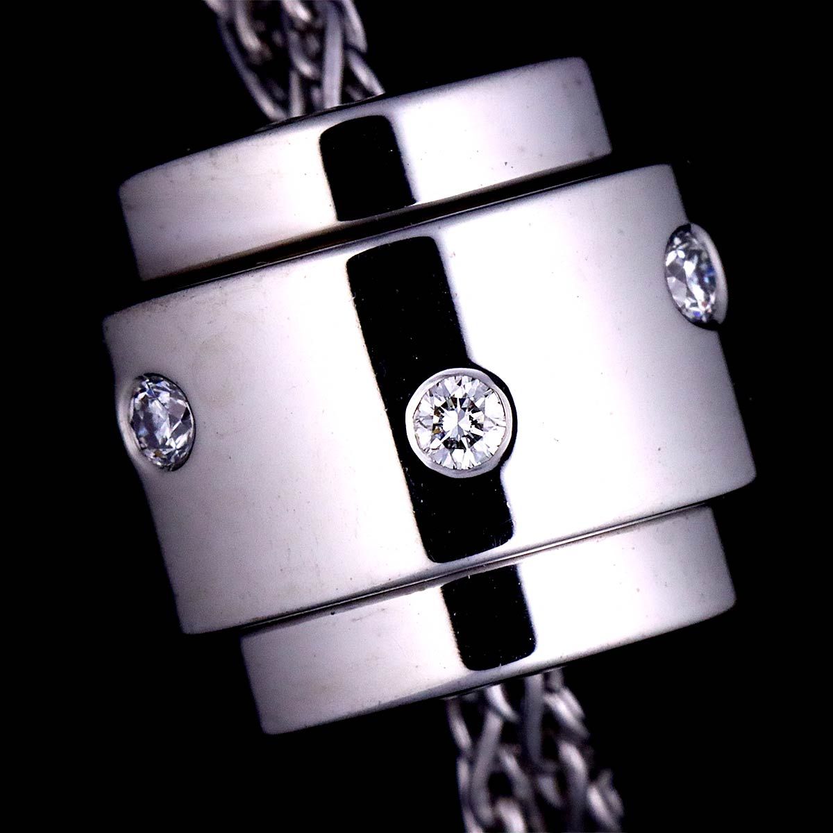 ピアジェ PIAGET ポセション ダイヤ ネックレス 72cm K18 WG ホワイト  