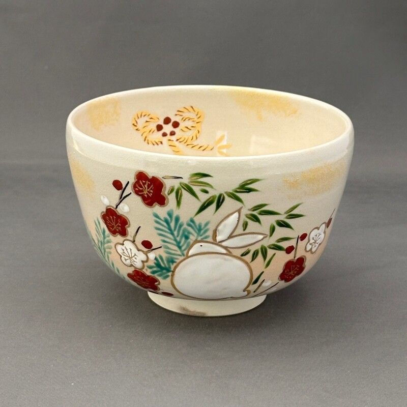 茶道具　抹茶碗　八木海峰作　京焼　未使用品　化粧箱入 茶道具 抹茶碗 八木海峰作 京焼 未使用品 化粧箱入