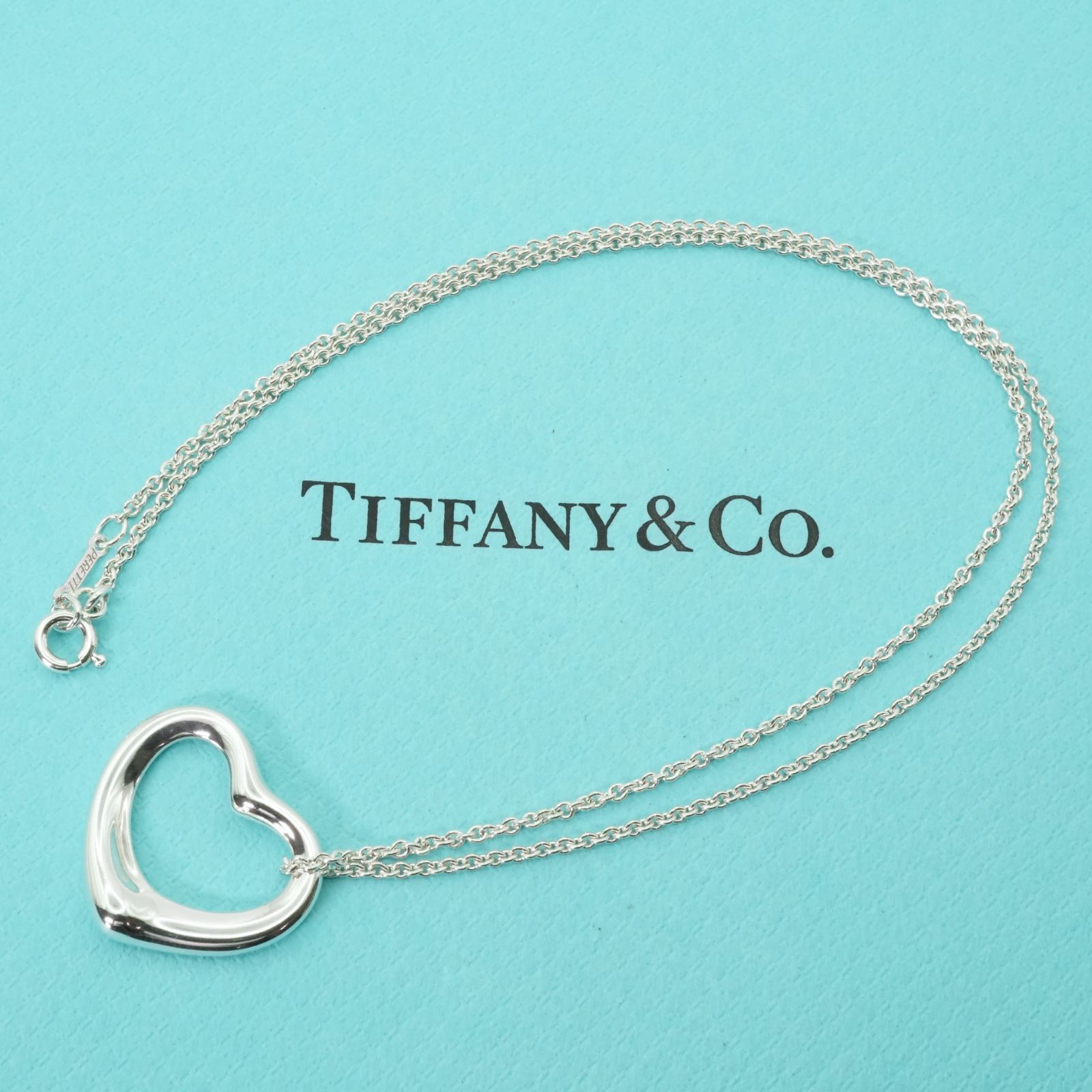 ♡まるもり♡ Tiffany オープンハート ネックレス シルバー エルサ・ペレッティ™ オープン ハート ペンダント シルバー