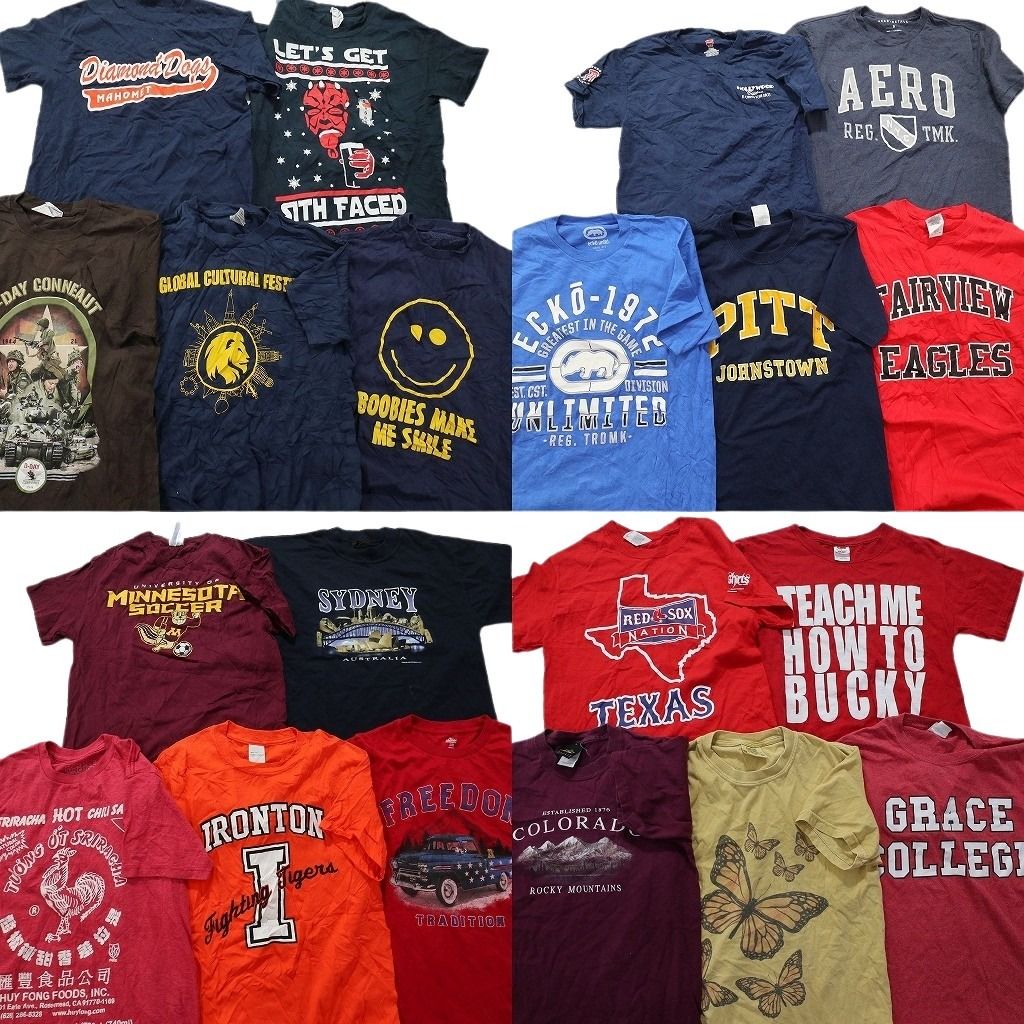 古着卸 まとめ売り カラーmix プリント 半袖Tシャツ 20枚セット